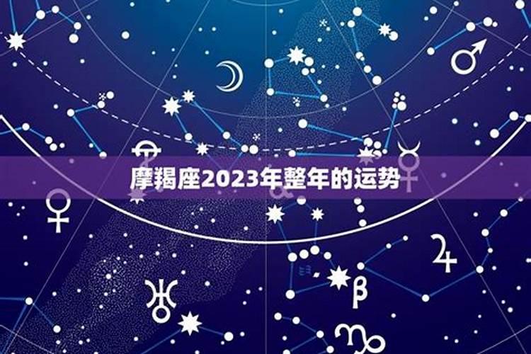 摩羯座2023年整年运势