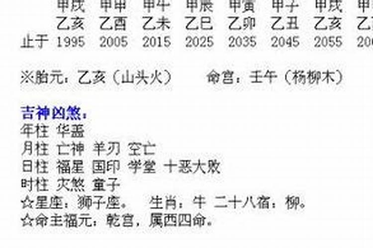 生辰八字里带甲字是什么意思