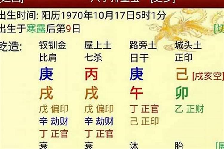 四柱八字灾煞