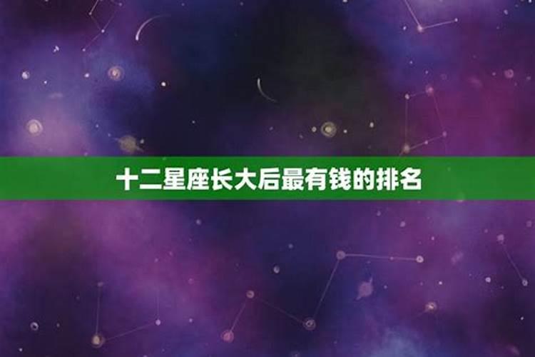 12星座哪个星座长大后最有钱最富