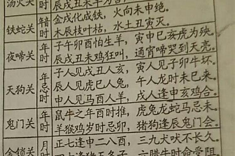 八字算命小儿关煞有几条