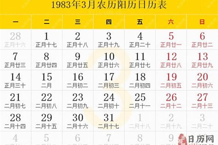 1983年农历3月出生运势