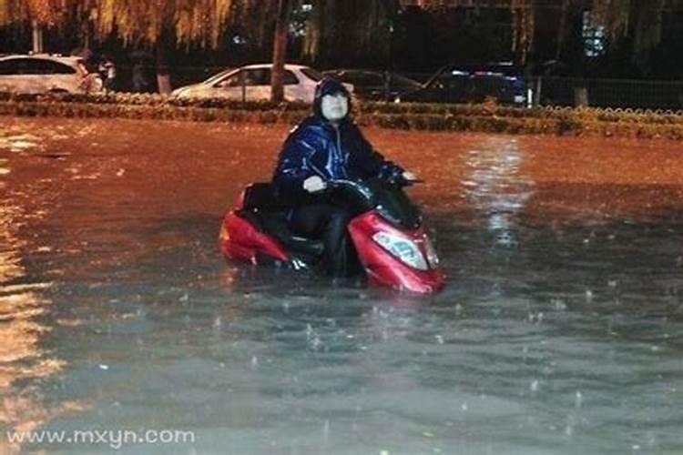 梦见大雨大河水溢出河堤