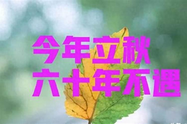 今年立秋是什么时间运动