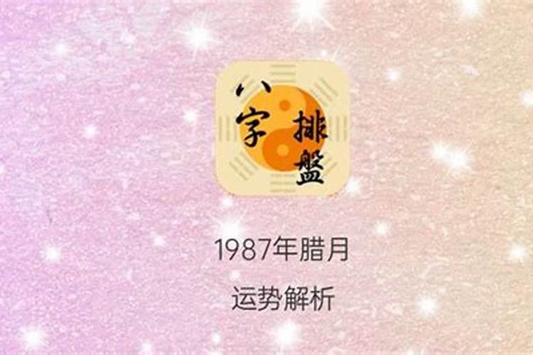 1987年腊月初七今年的运势