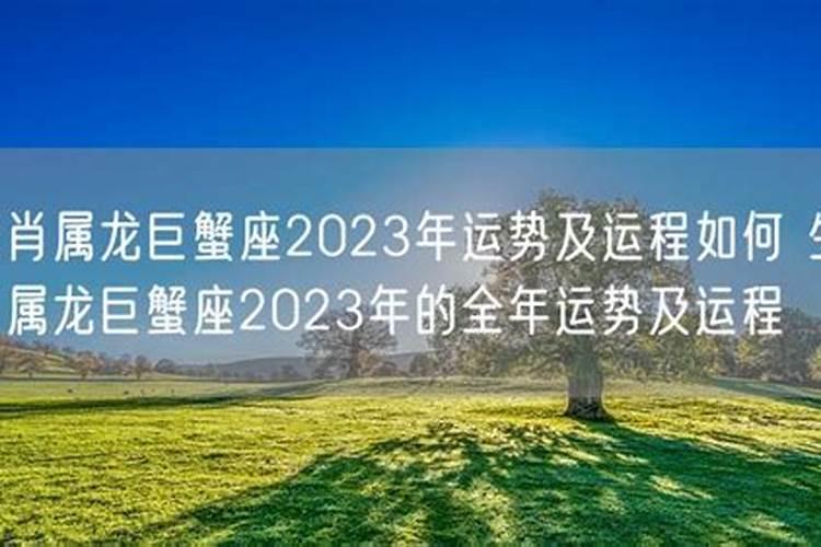 属龙巨蟹座2023运势