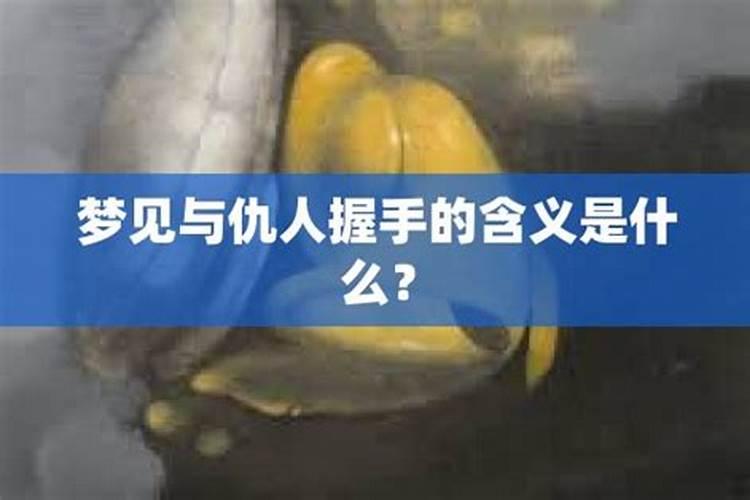 梦见仇人主动握手示好