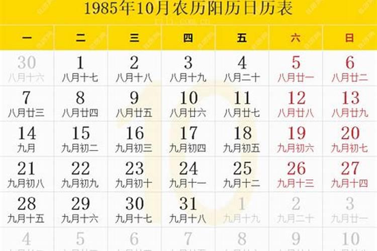 1985年9月初6中午出生的运程