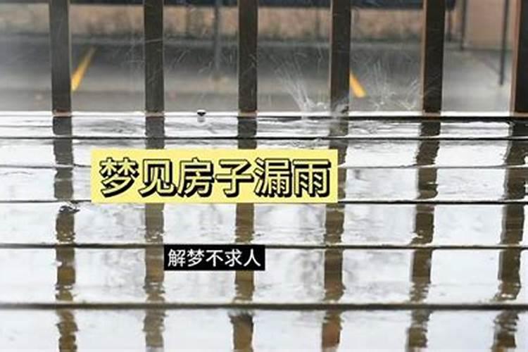 梦见房子漏雨是什么征兆解梦