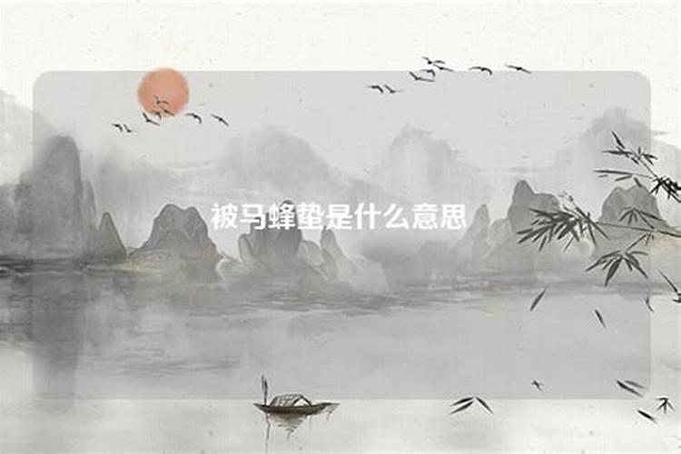 梦见马蜂是什么意思周公解梦