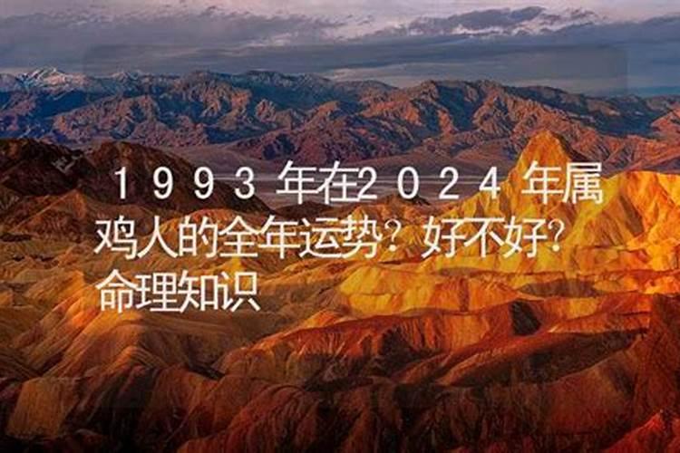 1993年2024年属鸡人的全年运势