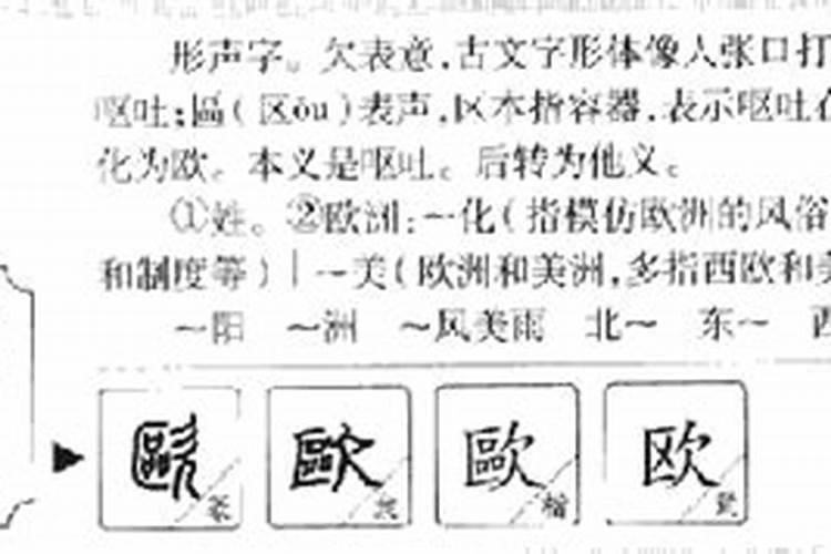 欧字五行属什么的