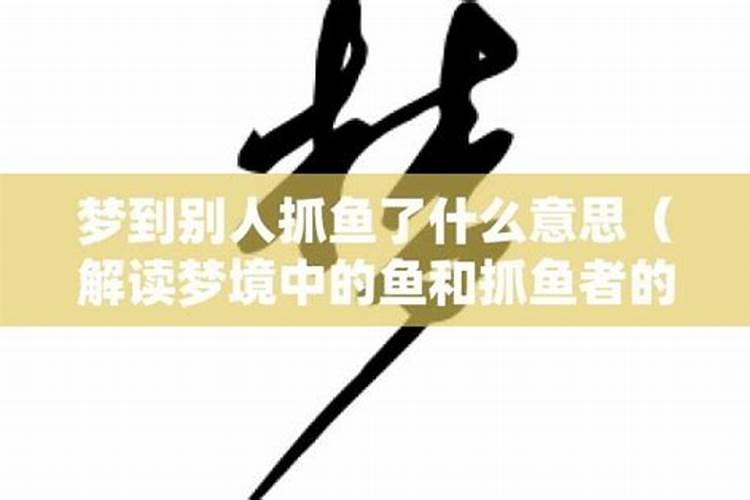 梦到别人抓鱼什么意思