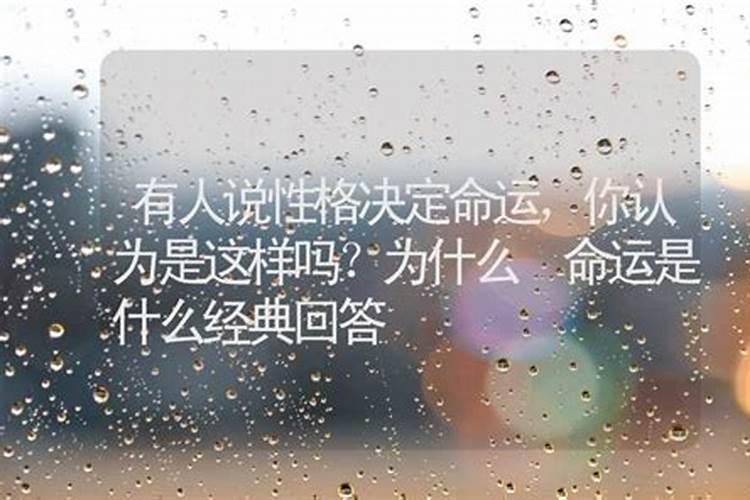 命运是什么的回答