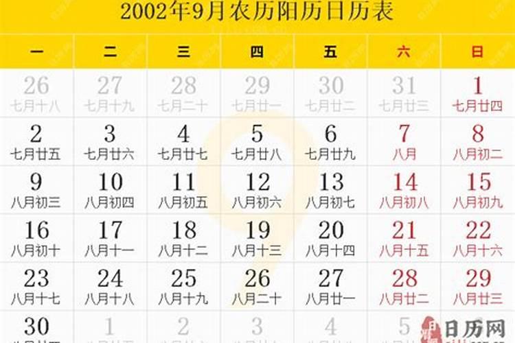 农历2002年九月九日是什么星座